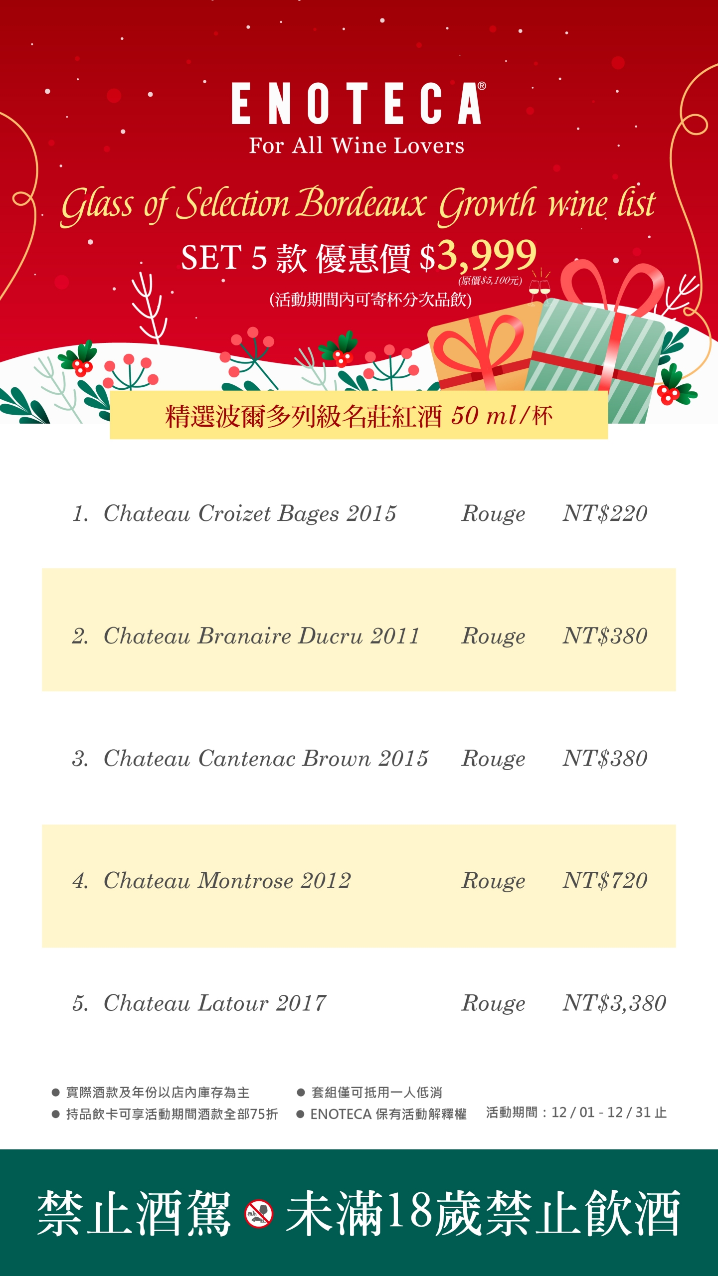 精選波爾多列級名莊紅酒